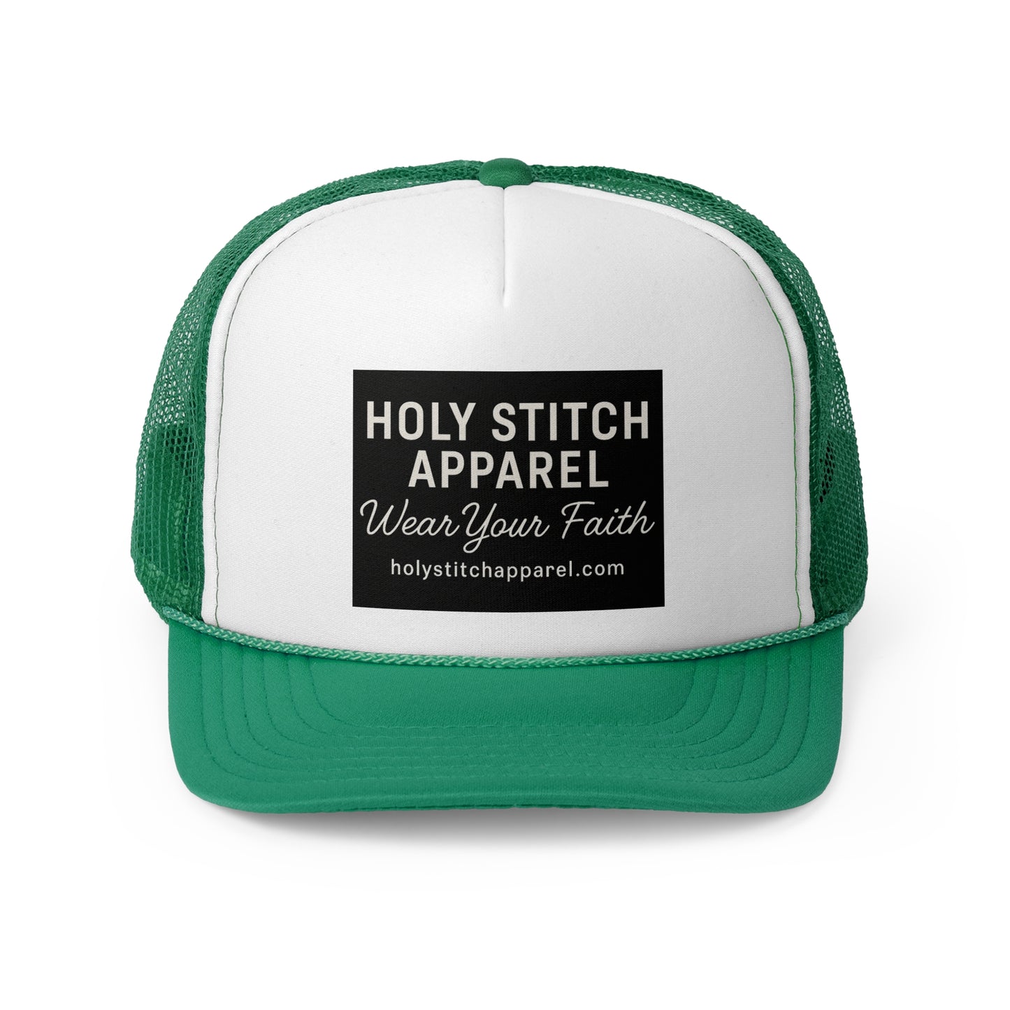 Holy Stitch Trucker Cap - Wear Your Faith, Adjustable Cap for Faith Lovers, Stylish Religious Cap, Gift for Church Events, Christian Apparel