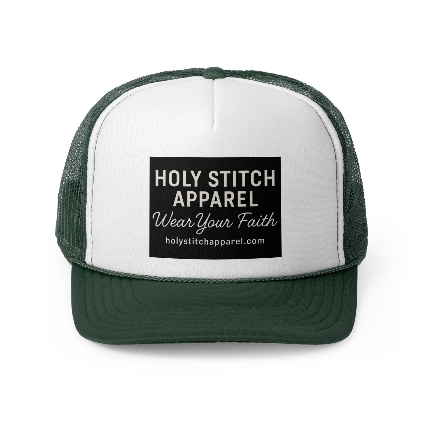 Holy Stitch Trucker Cap - Wear Your Faith, Adjustable Cap for Faith Lovers, Stylish Religious Cap, Gift for Church Events, Christian Apparel