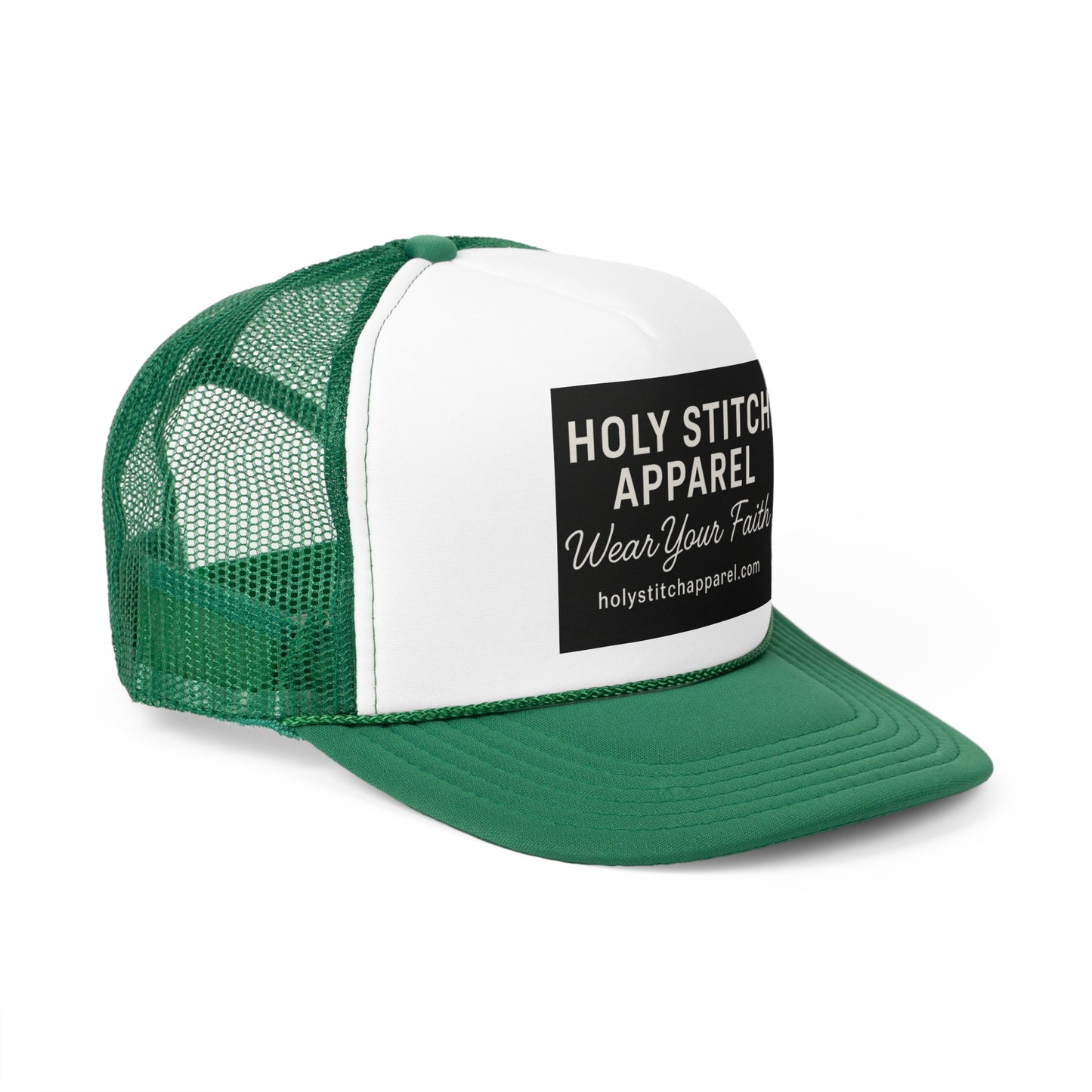 Holy Stitch Trucker Cap - Wear Your Faith, Adjustable Cap for Faith Lovers, Stylish Religious Cap, Gift for Church Events, Christian Apparel