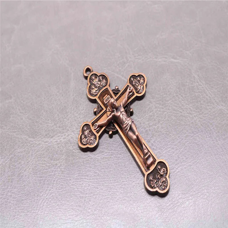 20 pieces / religious Christian religion big cross medal, large alloy Christian cross medal, religious cross finished