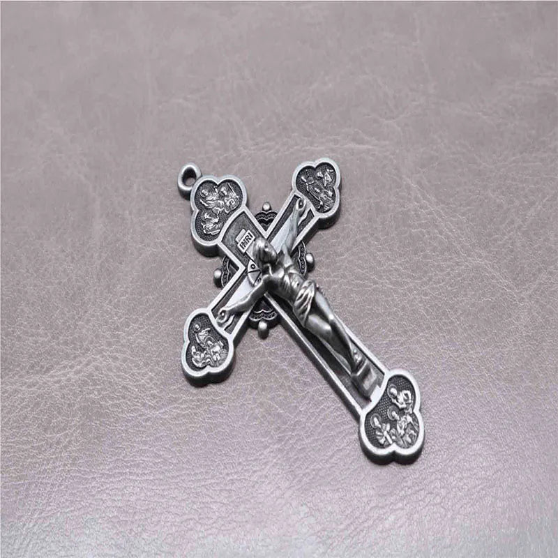 20 pieces / religious Christian religion big cross medal, large alloy Christian cross medal, religious cross finished