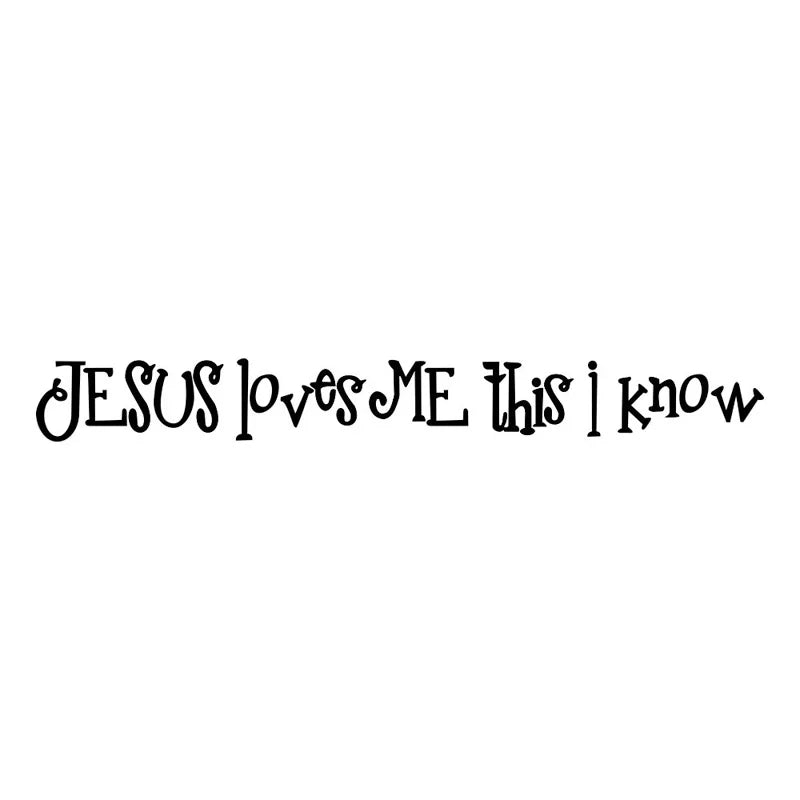 Jesus loves me wall sticker for living room bedroom decoration Decals wallpaper home decor Art English alphabet stickers