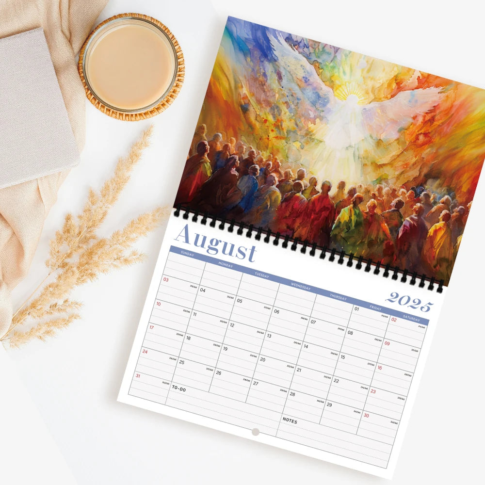 2025 Calendar, Inspirational Scripture Journey Wall Calendar, 12 Month Monthly Planner, Monthly Calendar, Jesus Calendar