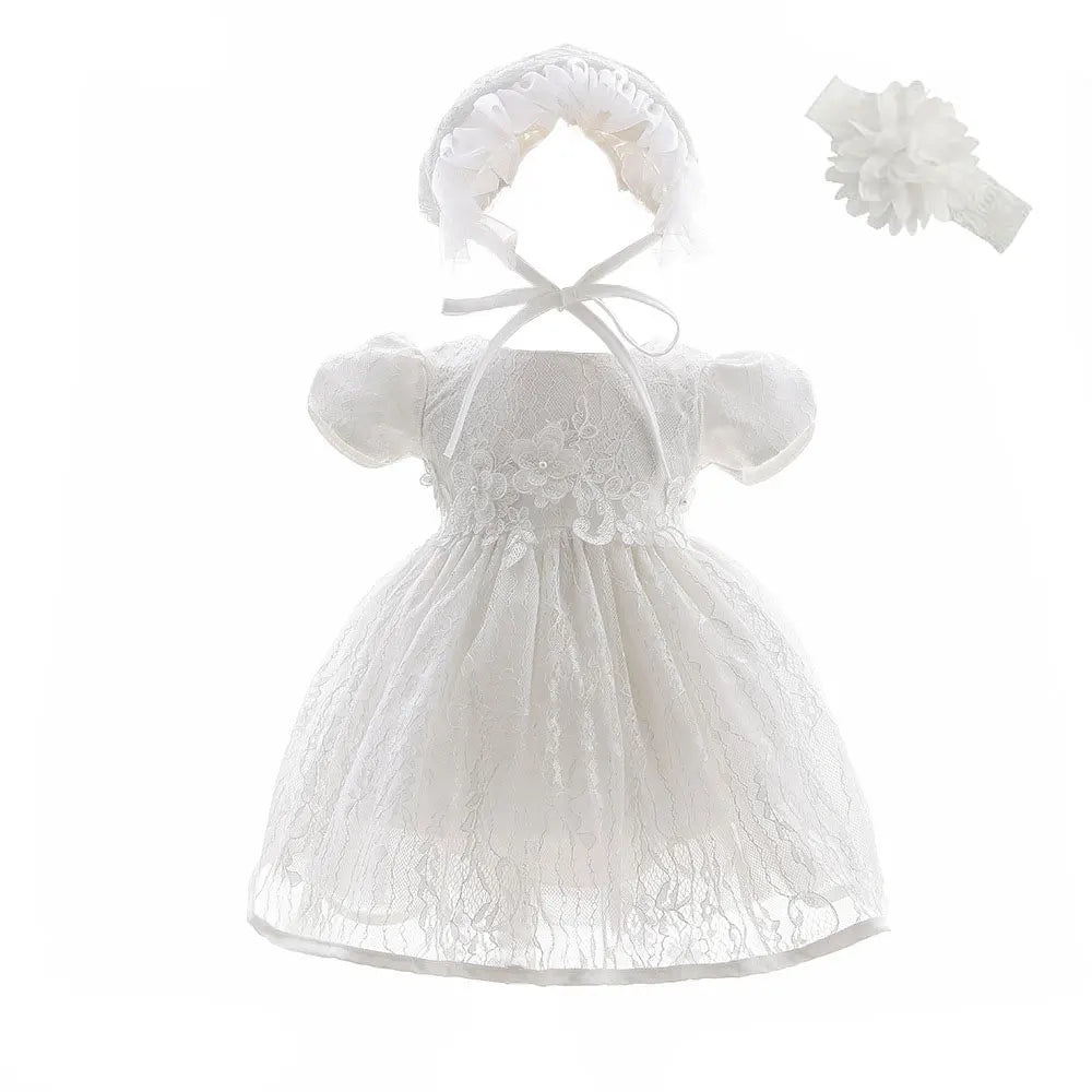 Hetiso Beige Baptism Infant Baby Girl Dresses Kids Party Dress Christening Dresses Newborn First Birthday Outfits Size 3-24 mont