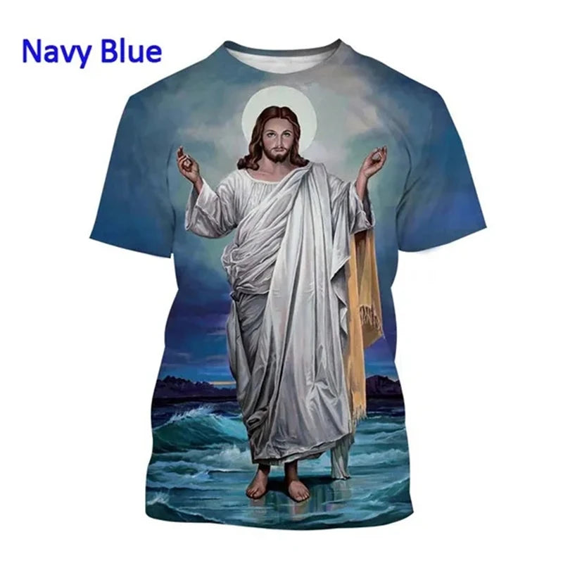 Jesus Love Every Christian 3D Printing T-shirt Summer Fashion Jesus Pattern Men Women Hot Short Sleeve Casual Tshirt Ropa Hombre