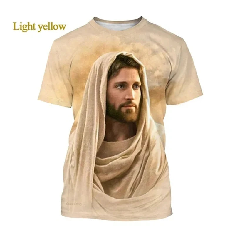 Jesus Love Every Christian 3D Printing T-shirt Summer Fashion Jesus Pattern Men Women Hot Short Sleeve Casual Tshirt Ropa Hombre