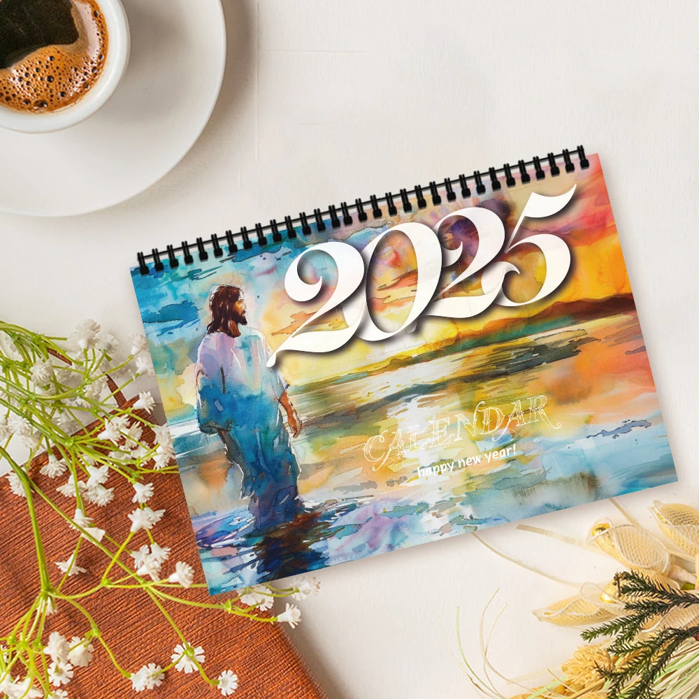 2025 Calendar, Inspirational Scripture Journey Wall Calendar, 12 Month Monthly Planner, Monthly Calendar, Jesus Calendar