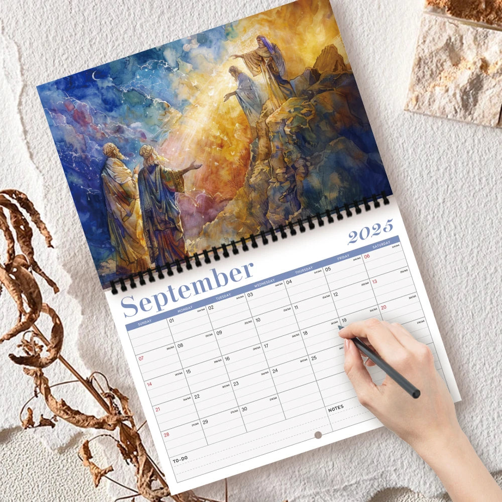 2025 Calendar, Inspirational Scripture Journey Wall Calendar, 12 Month Monthly Planner, Monthly Calendar, Jesus Calendar