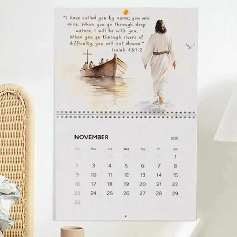 Jesus Calendar 2025 Bible Verse Wall Calendar 2025 Christian Calendar Faith Jesus Monthly Planner Inspirational Religious Gifts