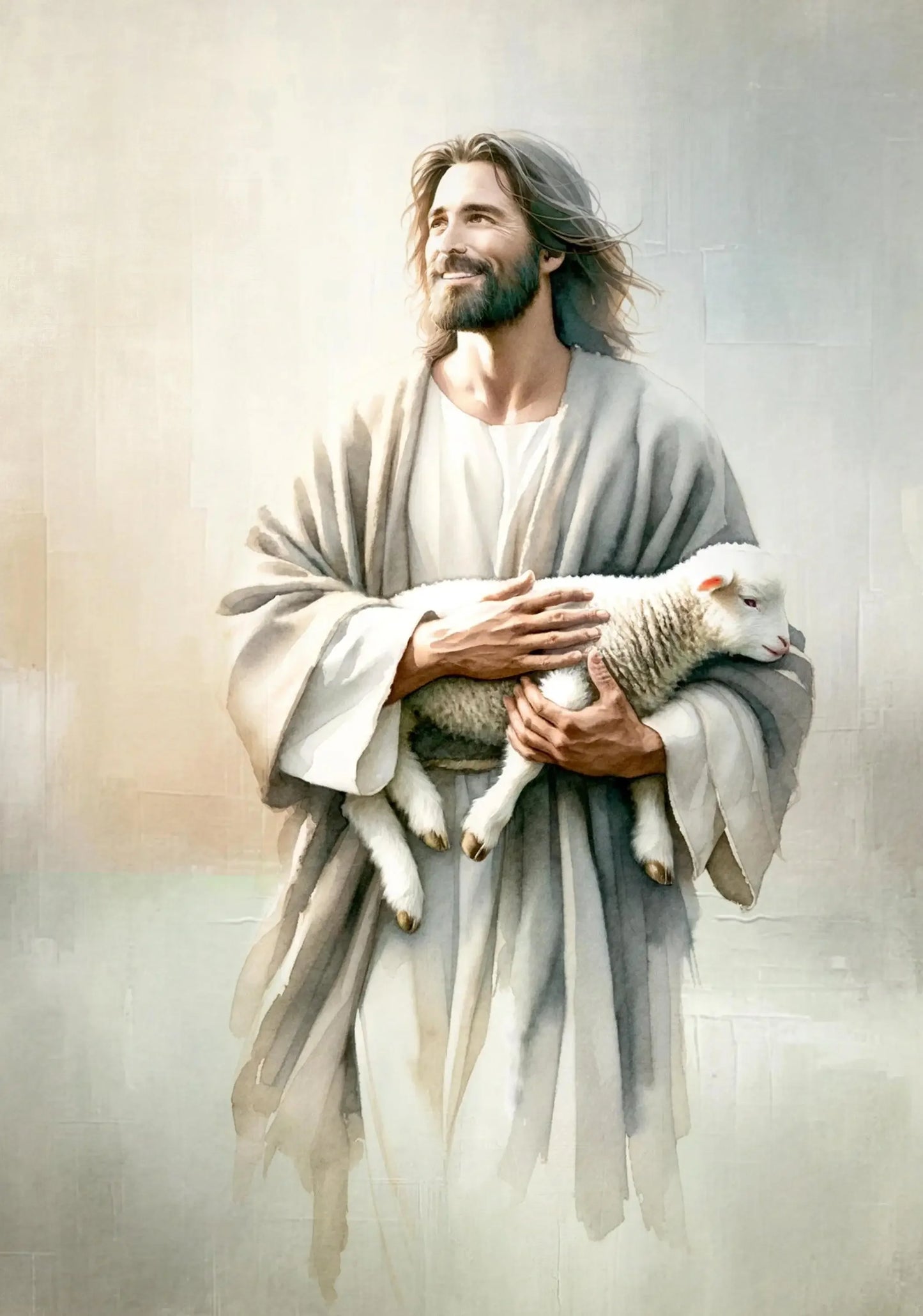 Jesus Christ Walking on Water Hand of God Jesus Portrait Classic Retro Poster Canvas Paintings Wall Art Pictures Home Decor