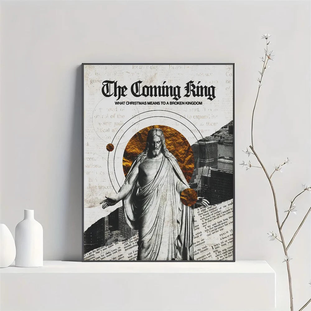 1pc Jesus Is King Jesus Is Alive Poster HD Posters Home Room Bar Cafe Decor Art Wall Painting Picture