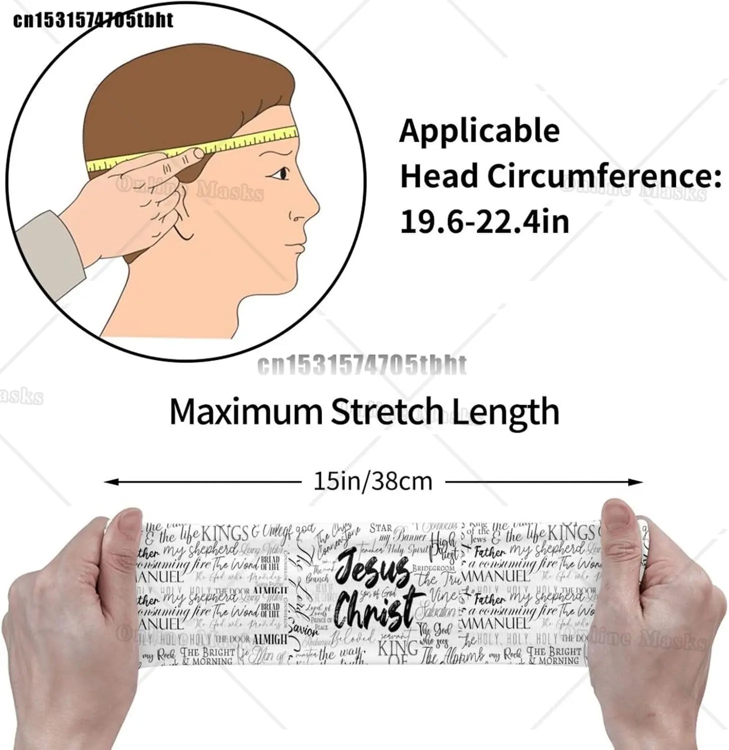 Jesus Christian Headbands Non Slip Sweatband Fashion Summer Hair Bands for Tennis,Basketball,Running,Gym,Working Out