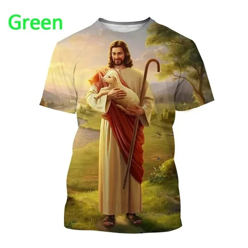 Jesus Love Every Christian 3D Printing T-shirt Summer Fashion Jesus Pattern Men Women Hot Short Sleeve Casual Tshirt Ropa Hombre