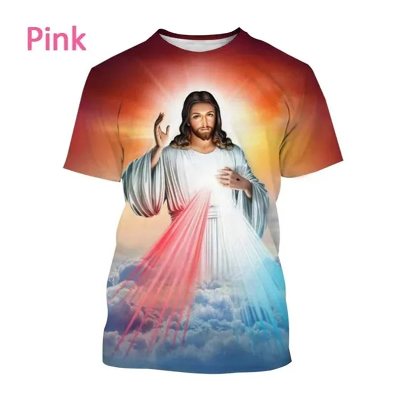 Jesus Love Every Christian 3D Printing T-shirt Summer Fashion Jesus Pattern Men Women Hot Short Sleeve Casual Tshirt Ropa Hombre