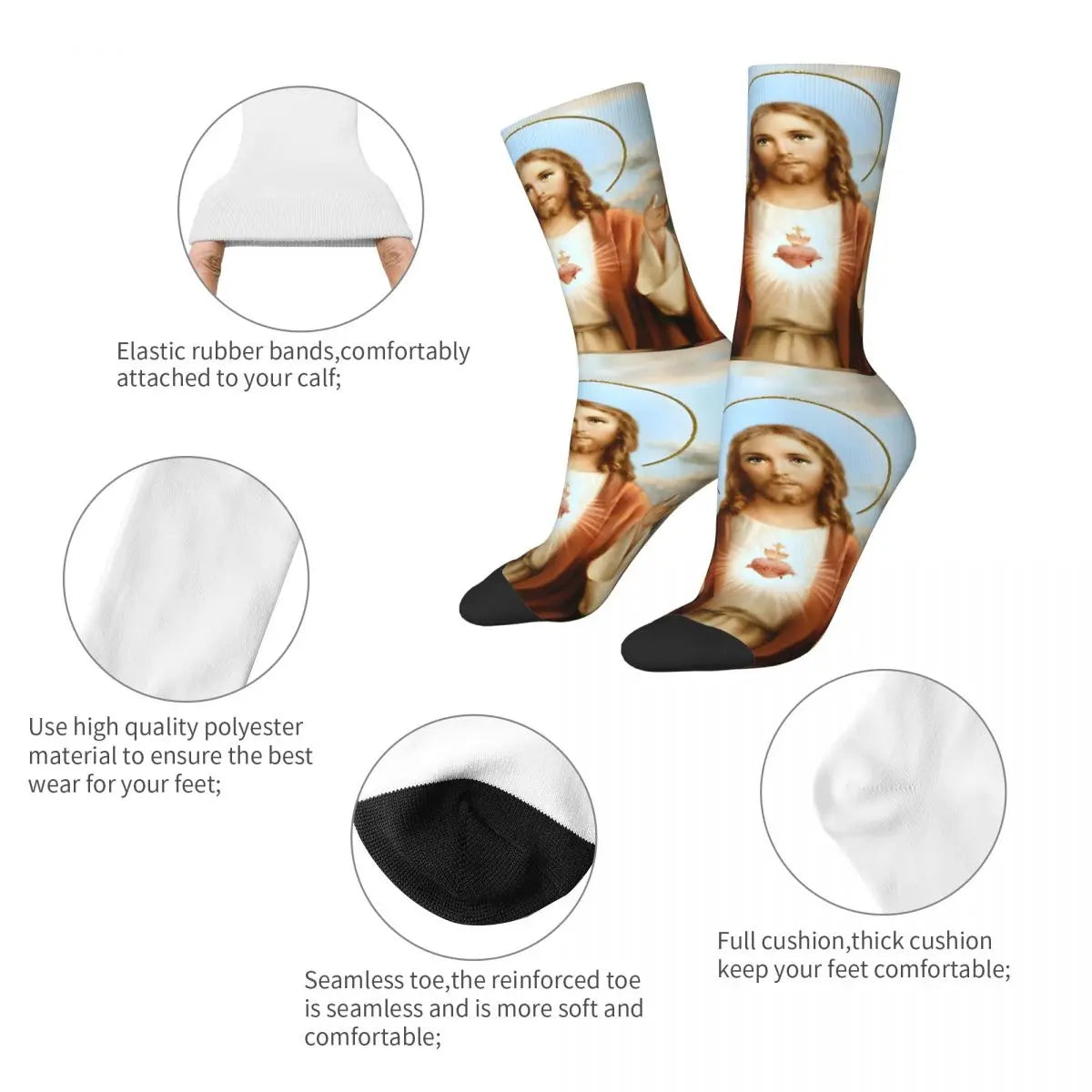 Religion Love Jesus Socks Male Mens Women Summer Stockings Hip Hop