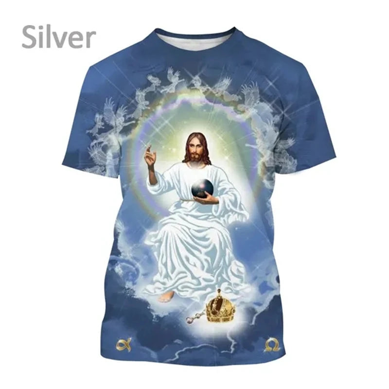 Jesus Love Every Christian 3D Printing T-shirt Summer Fashion Jesus Pattern Men Women Hot Short Sleeve Casual Tshirt Ropa Hombre