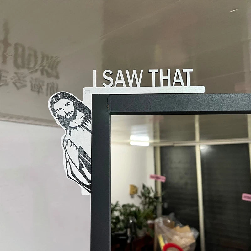 Funny Jesus Door Hanger Funny Home Decor NEW Jesus I Saw That Creative Home Decor Jesus I Saw That I Over Wood Door Jesus Sign
