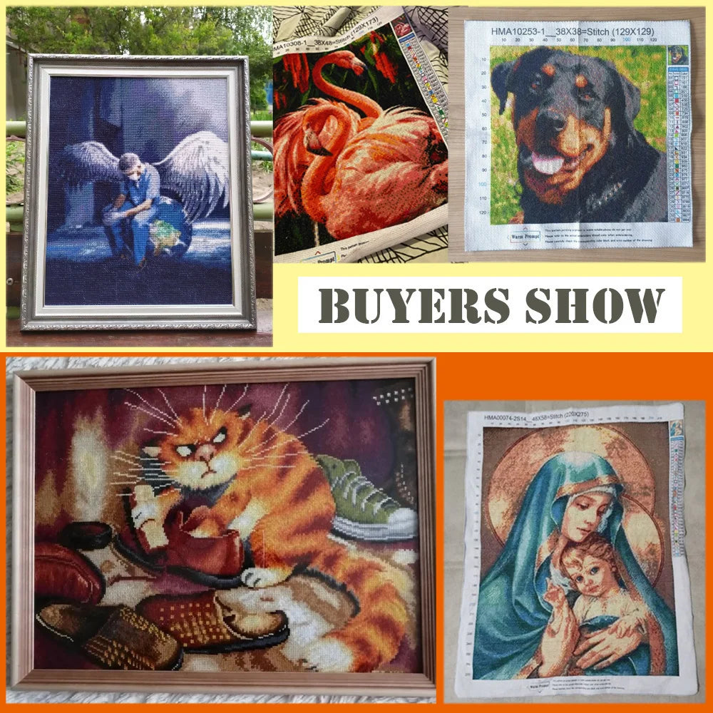 Meian Religion Jesus Portrait Printed 11CT Cross-Stitch DIY Embroidery Full Kit Painting Handicraft Craft Sewing Stamped Jewelry
