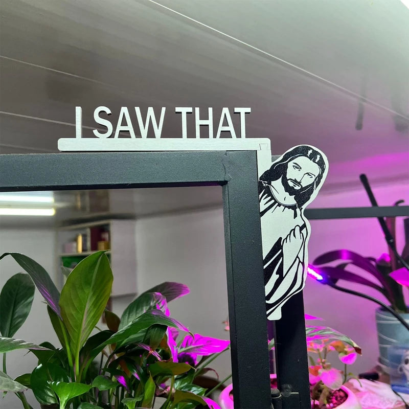 Funny Jesus Door Hanger Funny Home Decor NEW Jesus I Saw That Creative Home Decor Jesus I Saw That I Over Wood Door Jesus Sign