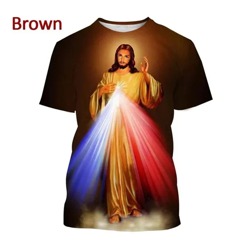 Jesus Love Every Christian 3D Printing T-shirt Summer Fashion Jesus Pattern Men Women Hot Short Sleeve Casual Tshirt Ropa Hombre