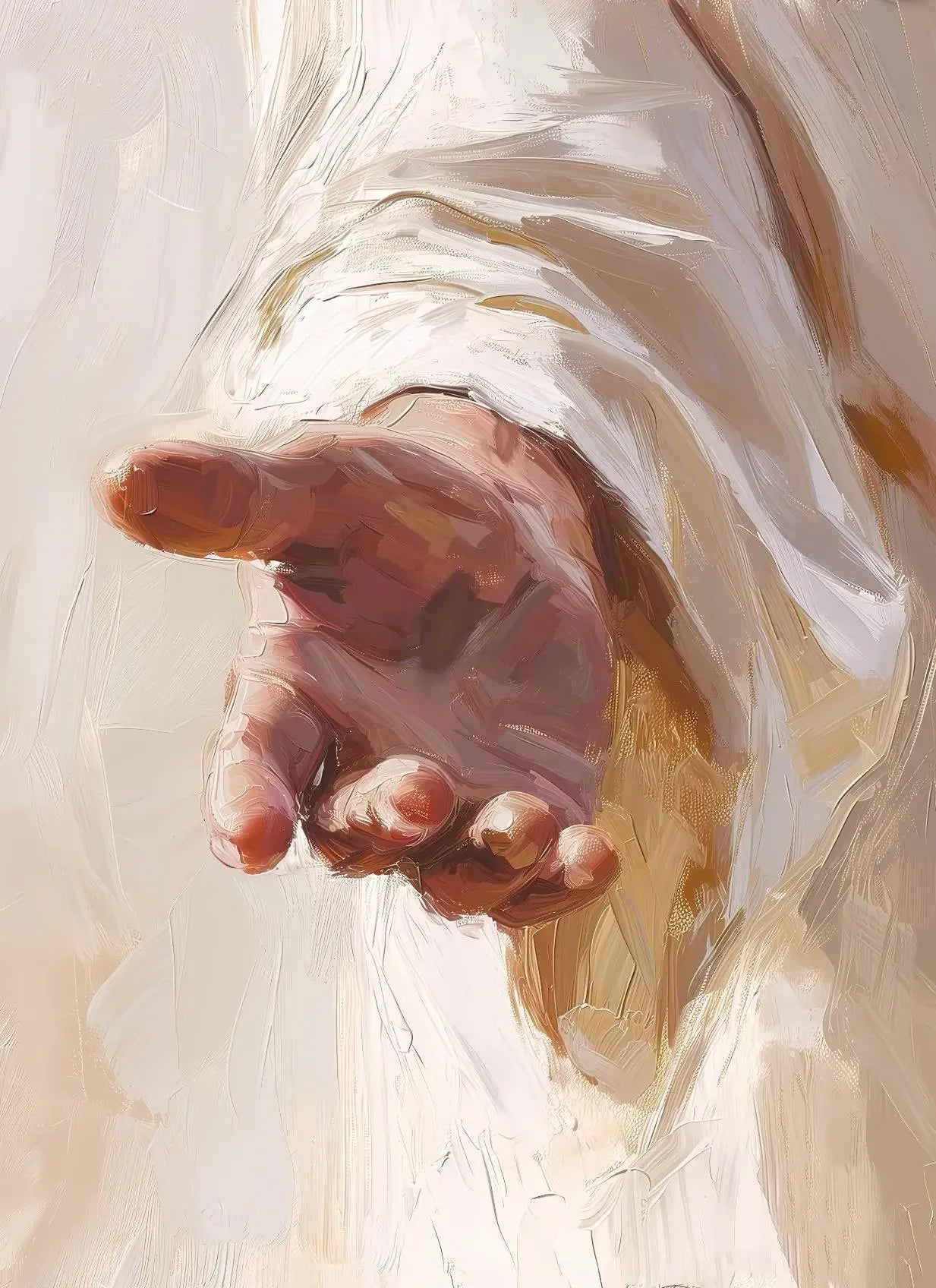Jesus Christ Walking on Water Hand of God Jesus Portrait Classic Retro Poster Canvas Paintings Wall Art Pictures Home Decor
