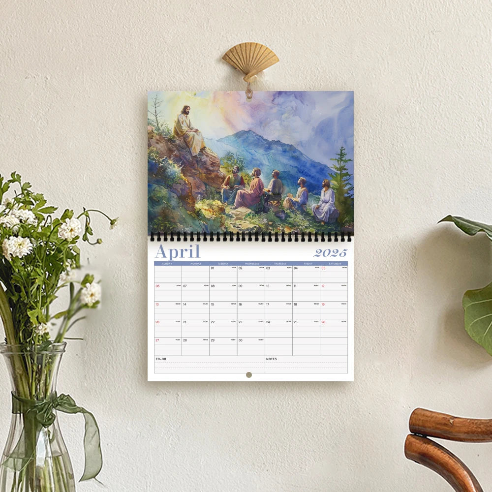 2025 Calendar, Inspirational Scripture Journey Wall Calendar, 12 Month Monthly Planner, Monthly Calendar, Jesus Calendar