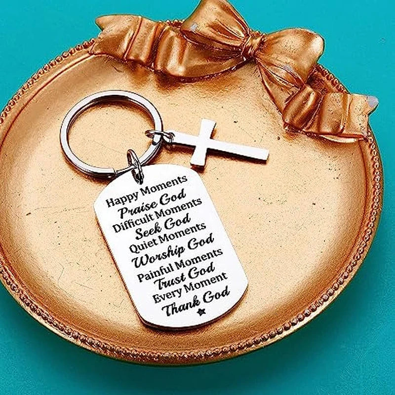 Inspirational Christian Gifts Bible Verse Keychain Christian Religious Scripture Gifts for Friend Son Daughter Boys Girls
