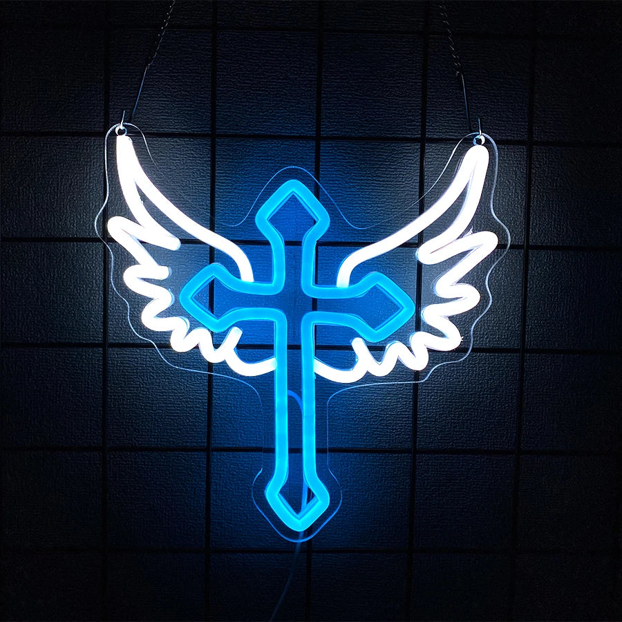 Cross Series Neon Sign For Wall Decor,Led Neon Light For Bedroom, Christian Decor, Religious Room, Easter,Church Decoration