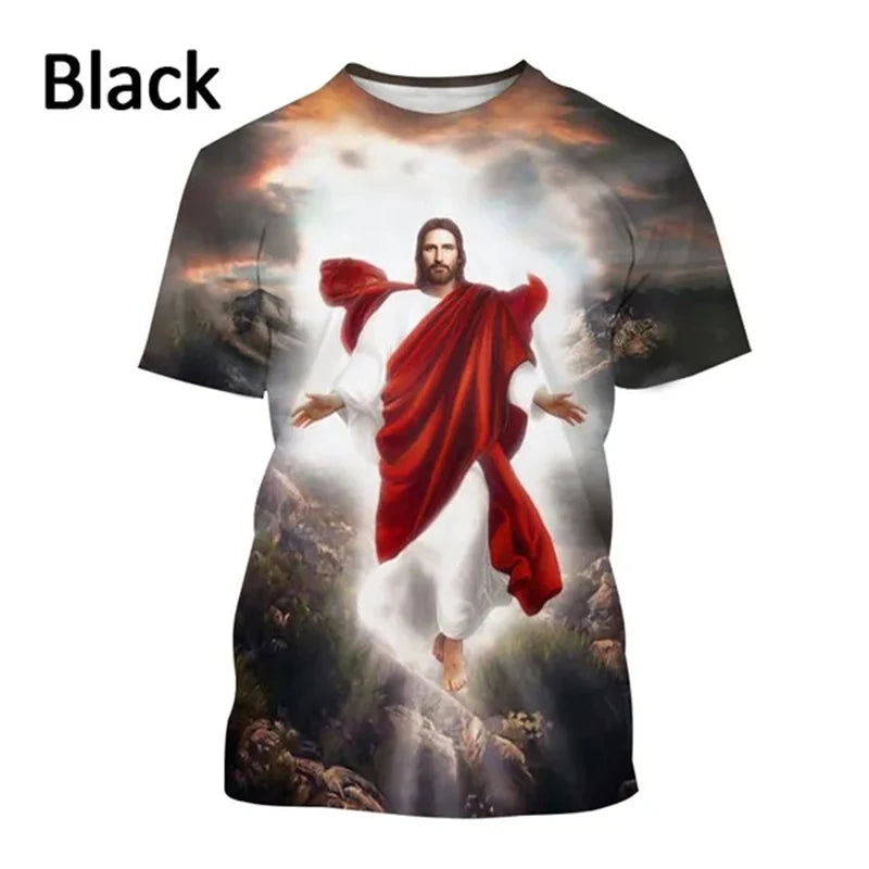 Jesus Love Every Christian 3D Printing T-shirt Summer Fashion Jesus Pattern Men Women Hot Short Sleeve Casual Tshirt Ropa Hombre
