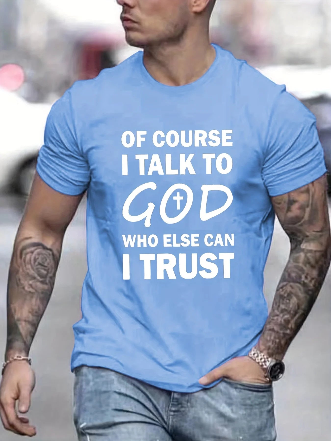 Talk To God Jesus T Shirt Print Tees for Casual Short Sleeve for Summer Spring Fall Oversized Tops As Gifts