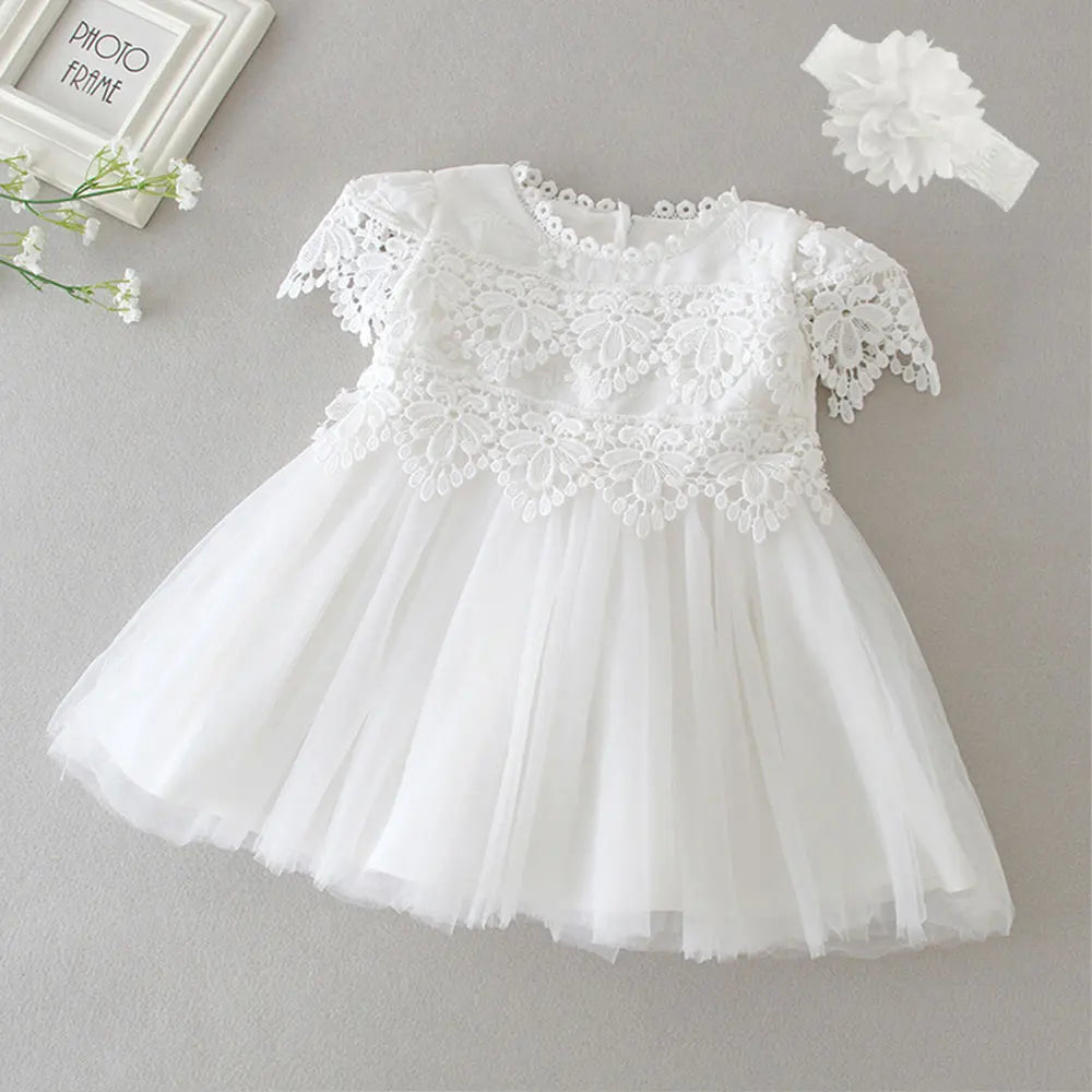 Hetiso Beige Baptism Infant Baby Girl Dresses Kids Party Dress Christening Dresses Newborn First Birthday Outfits Size 3-24 mont