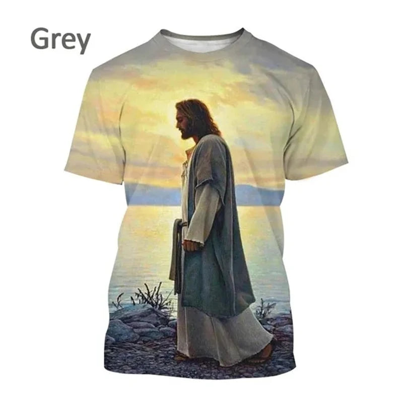 Jesus Love Every Christian 3D Printing T-shirt Summer Fashion Jesus Pattern Men Women Hot Short Sleeve Casual Tshirt Ropa Hombre