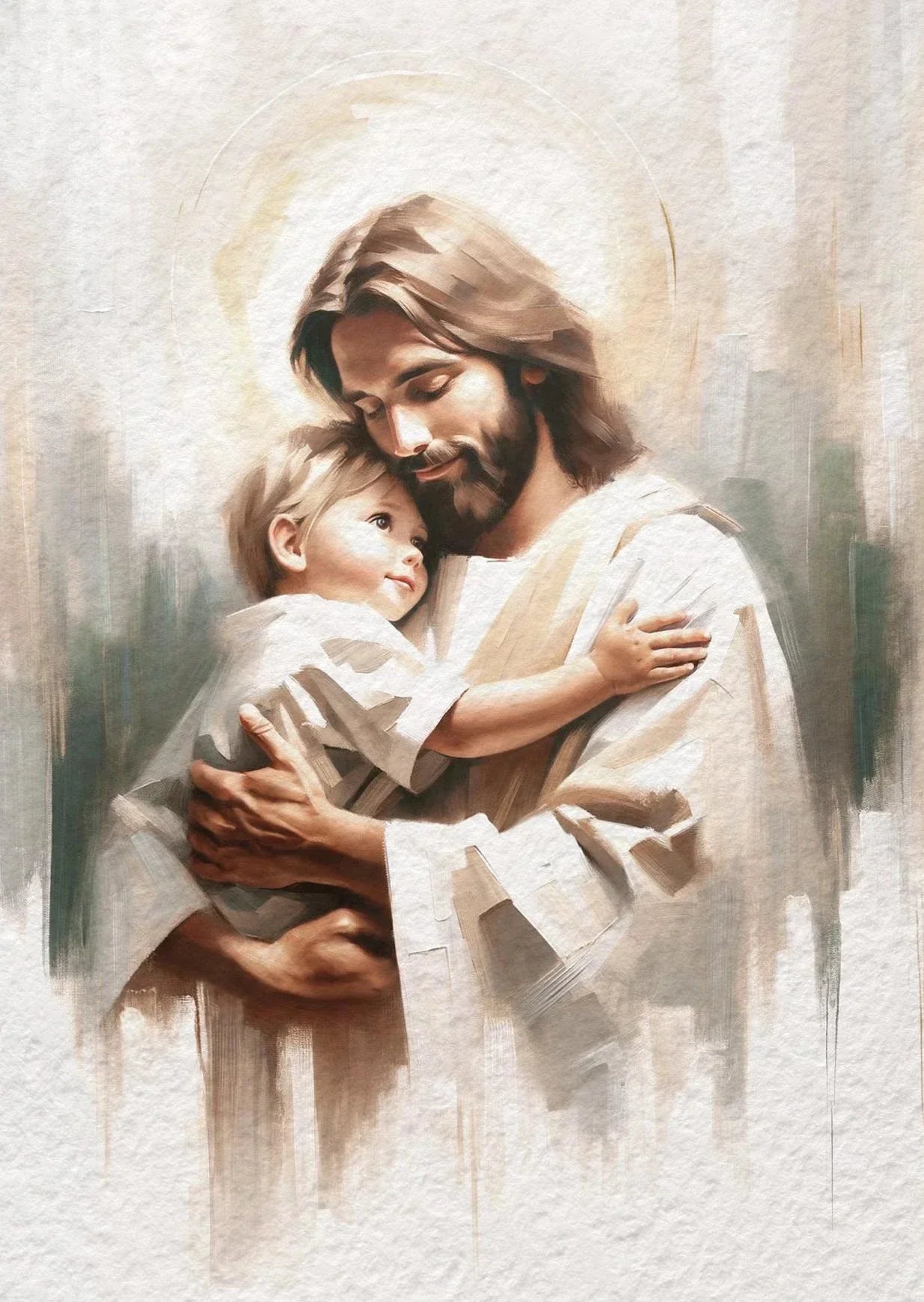 Jesus Christ Walking on Water Hand of God Jesus Portrait Classic Retro Poster Canvas Paintings Wall Art Pictures Home Decor