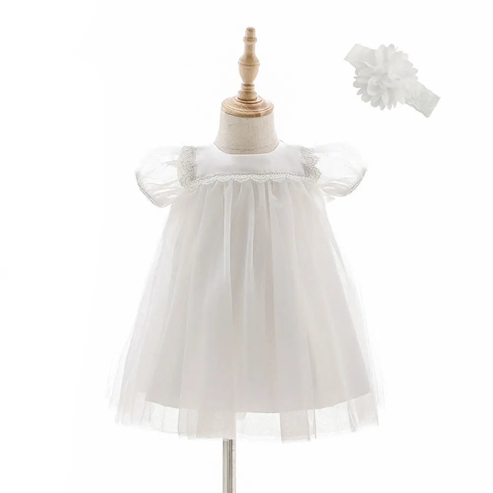 Hetiso Beige Baptism Infant Baby Girl Dresses Kids Party Dress Christening Dresses Newborn First Birthday Outfits Size 3-24 mont