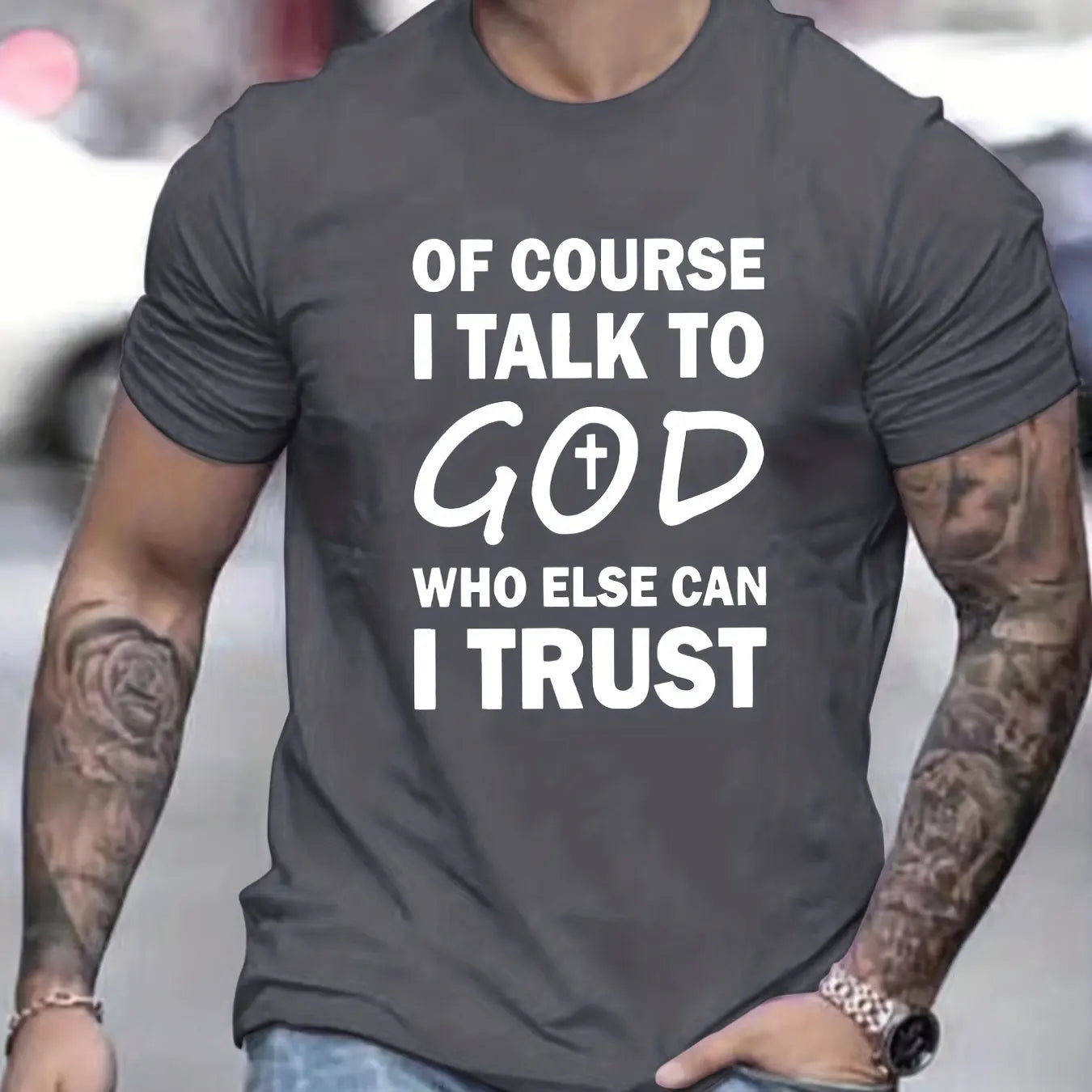 Talk To God Jesus T Shirt Print Tees for Casual Short Sleeve for Summer Spring Fall Oversized Tops As Gifts