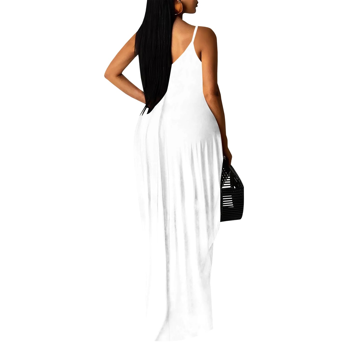 Faith Print Maxi Dress for Black Women S-3XL Afro Spiritual Sleeveless Long Dress with Quote “Kneel Before God”