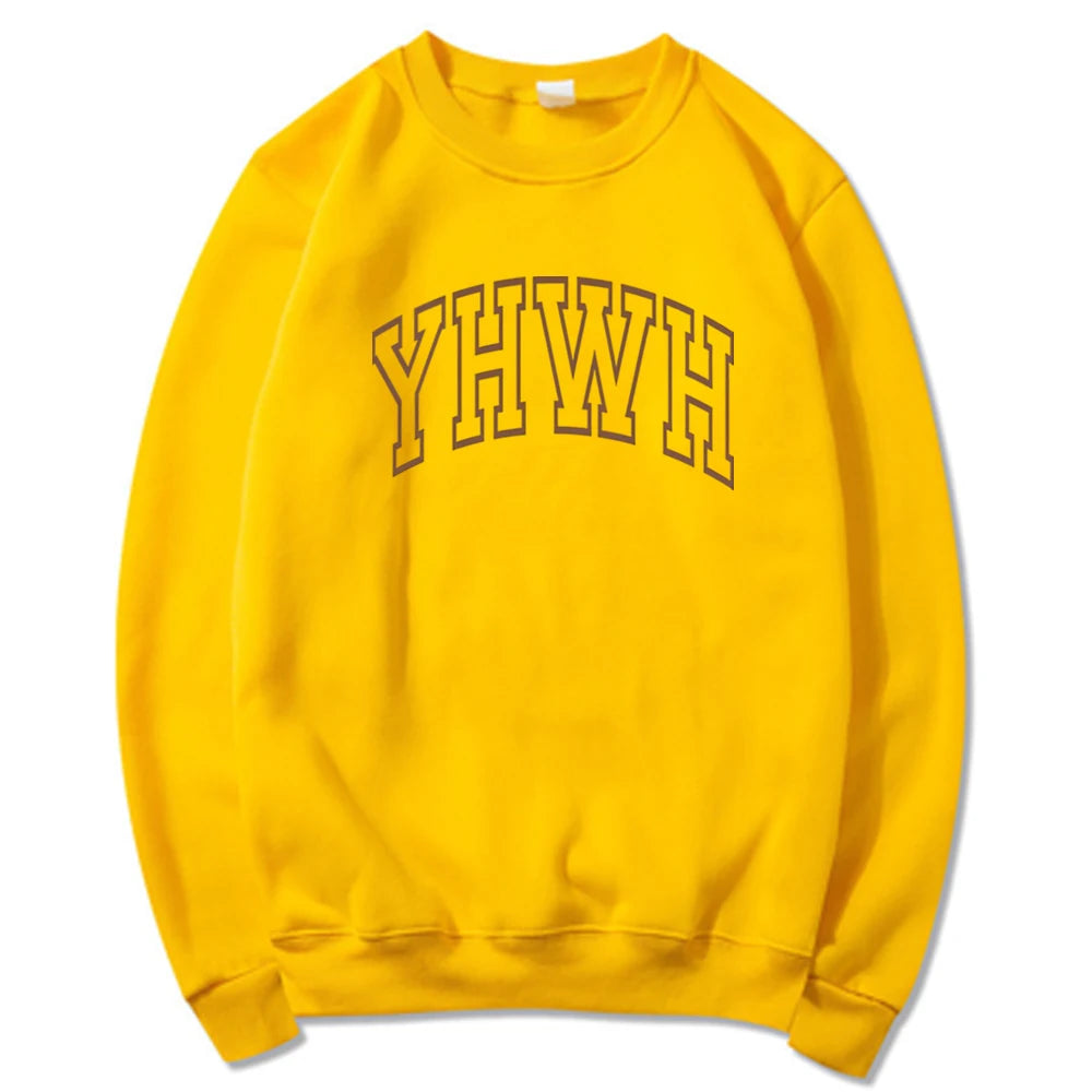 Aesthetic Christian Shirt Varsity YHWH Sweatshirt Jesus Shirts Church Tee Christian Gift Unisex Trendy Long Sleeves Tops