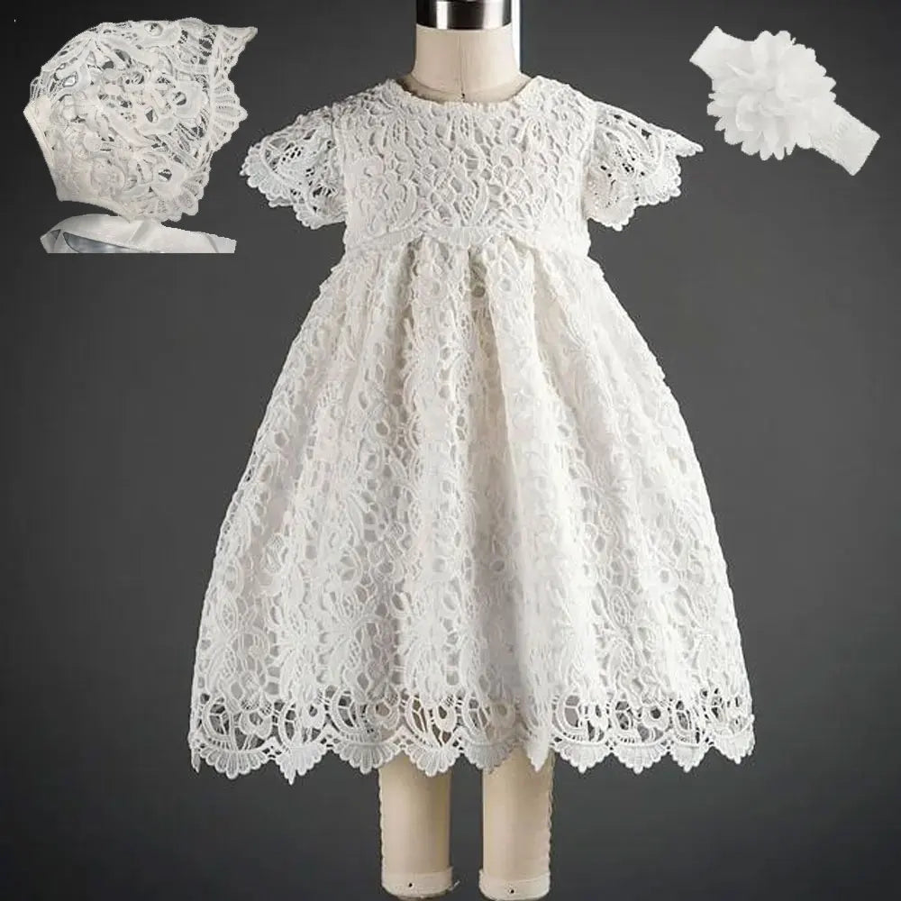 Hetiso Beige Baptism Infant Baby Girl Dresses Kids Party Dress Christening Dresses Newborn First Birthday Outfits Size 3-24 mont