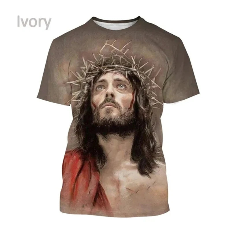 Jesus Love Every Christian 3D Printing T-shirt Summer Fashion Jesus Pattern Men Women Hot Short Sleeve Casual Tshirt Ropa Hombre