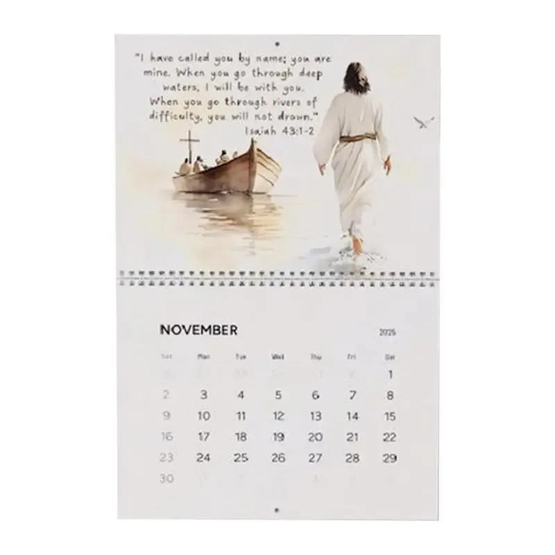 Jesus Calendar 2025 Bible Verse Wall Calendar 2025 Christian Calendar Faith Jesus Monthly Planner Inspirational Religious Gifts