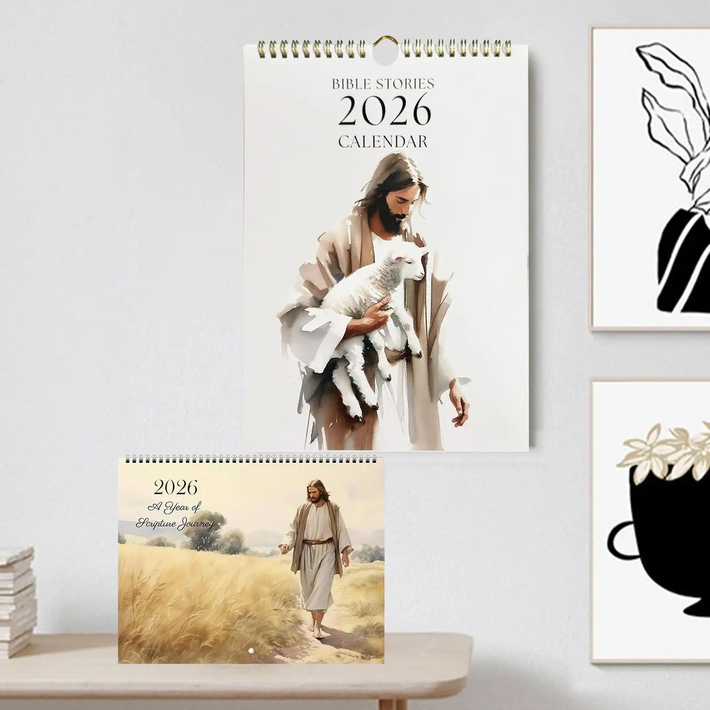 2026 Calendar 2026 Bible Story Calendar Hangable Planner Wall Decoration For Daily Planning Home Workplace Classroom Dorm Family