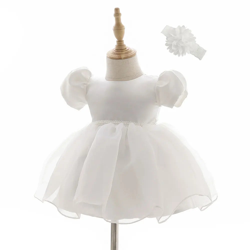 Hetiso Beige Baptism Infant Baby Girl Dresses Kids Party Dress Christening Dresses Newborn First Birthday Outfits Size 3-24 mont