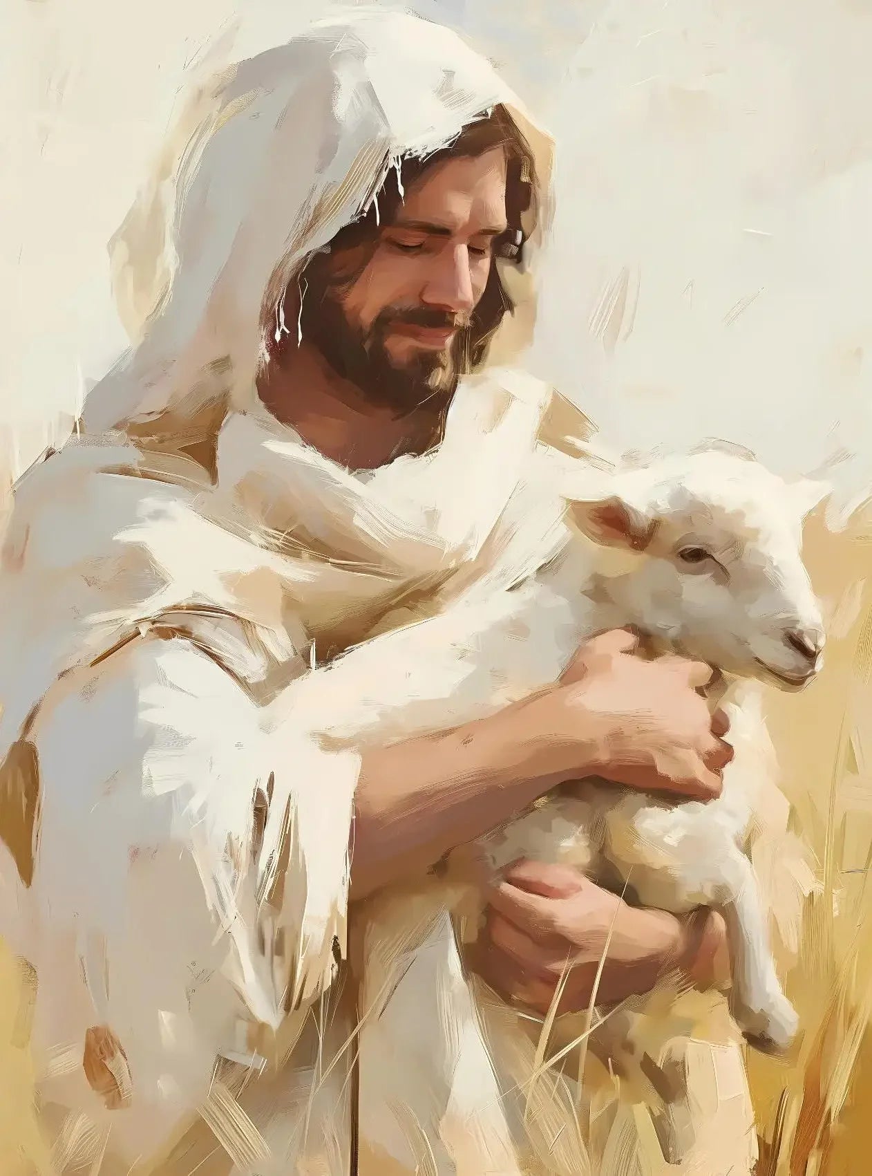 Jesus Christ Walking on Water Hand of God Jesus Portrait Classic Retro Poster Canvas Paintings Wall Art Pictures Home Decor
