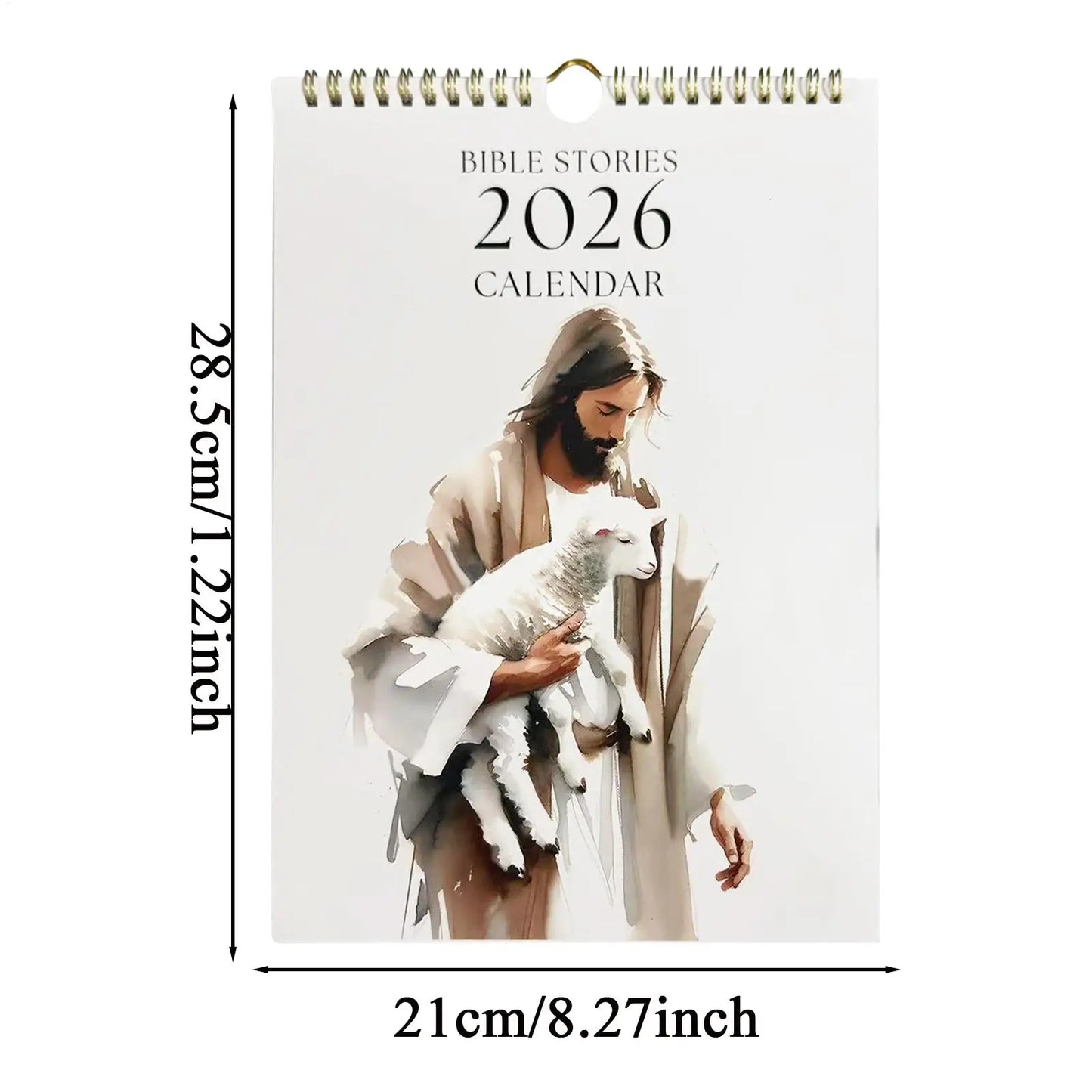 2026 Calendar 2026 Bible Story Calendar Hangable Planner Wall Decoration For Daily Planning Home Workplace Classroom Dorm Family