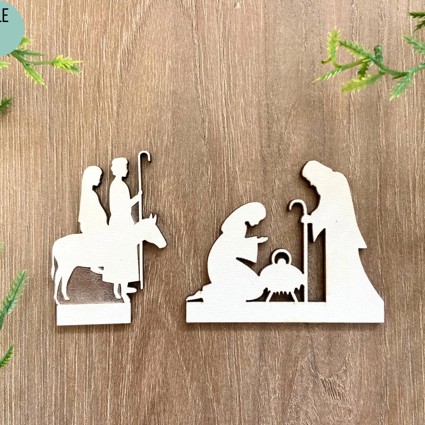 Nativity Advent Calendar Countdown Religious Holiday Sign Holiday Decoration Christ Centered Christmas Wooden Advent Calendar