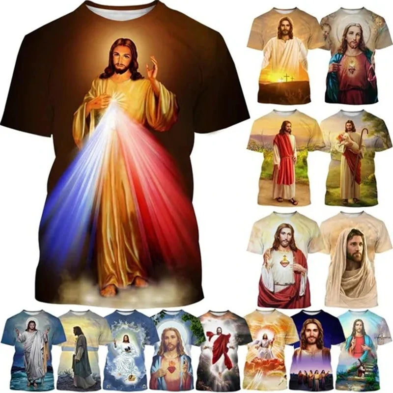 Jesus Love Every Christian 3D Printing T-shirt Summer Fashion Jesus Pattern Men Women Hot Short Sleeve Casual Tshirt Ropa Hombre