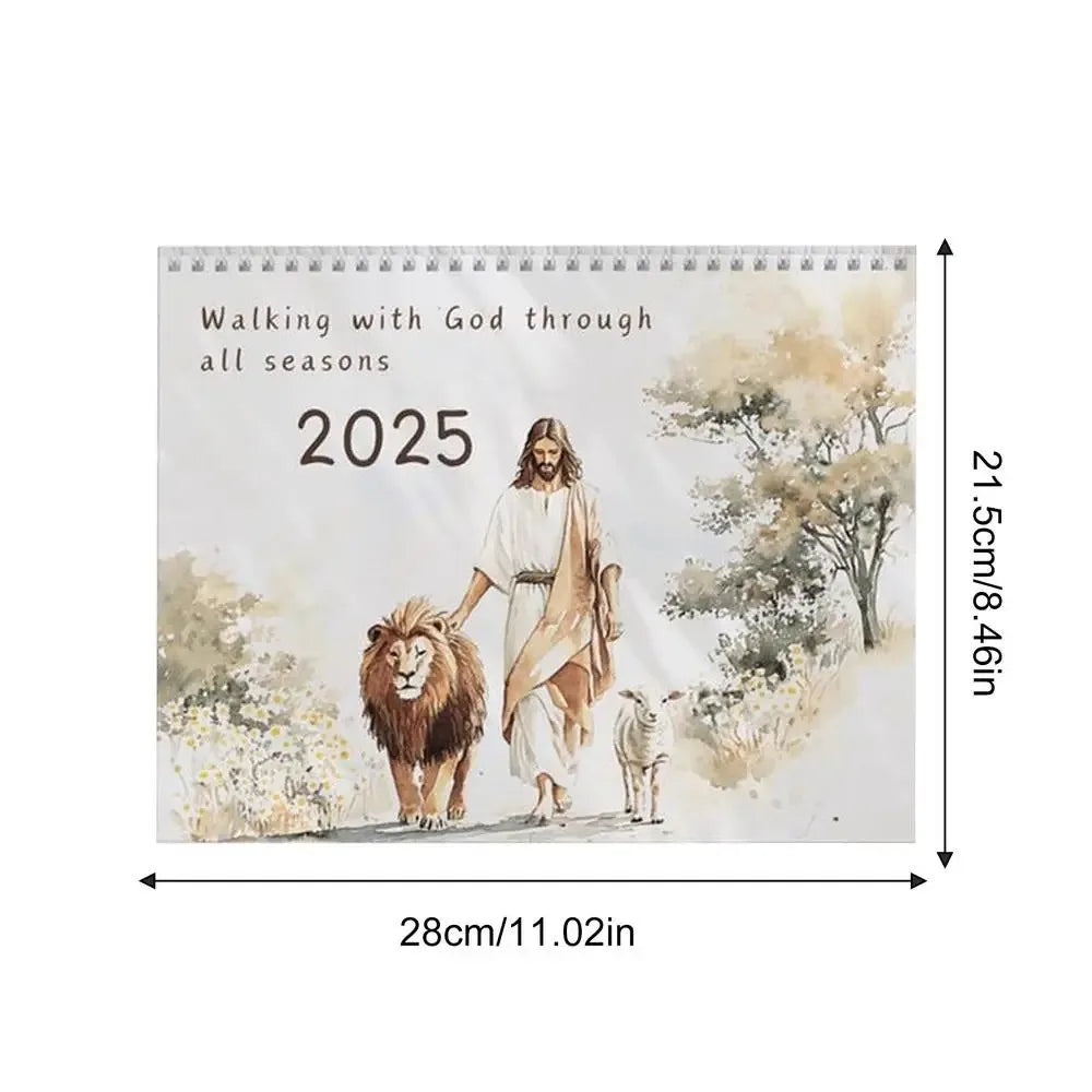 Jesus Calendar 2025 Bible Verse Wall Calendar 2025 Christian Calendar Faith Jesus Monthly Planner Inspirational Religious Gifts