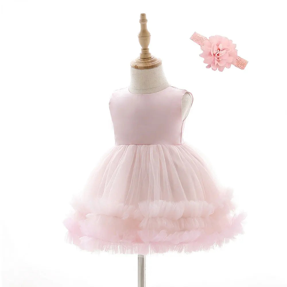 Hetiso Beige Baptism Infant Baby Girl Dresses Kids Party Dress Christening Dresses Newborn First Birthday Outfits Size 3-24 mont