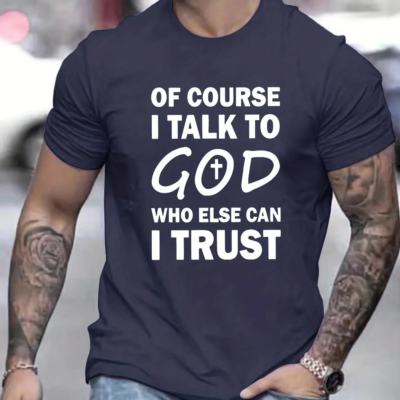 Talk To God Jesus T Shirt Print Tees for Casual Short Sleeve for Summer Spring Fall Oversized Tops As Gifts