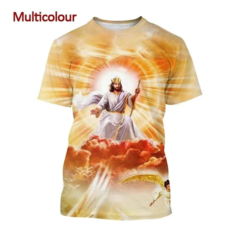 Jesus Love Every Christian 3D Printing T-shirt Summer Fashion Jesus Pattern Men Women Hot Short Sleeve Casual Tshirt Ropa Hombre